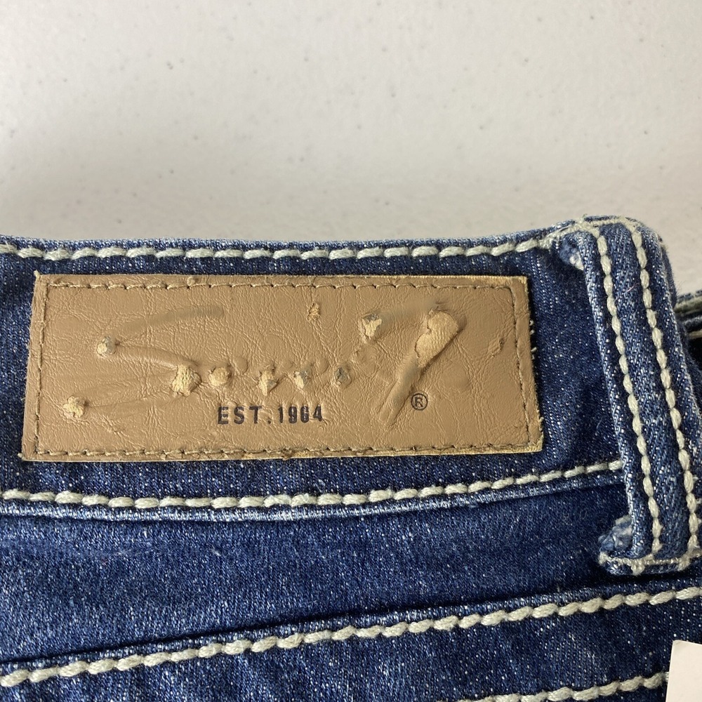 Seven‎ 7 NWT Women's Jeans Studded Pockets Embroidery Wide Leg Size 8 - Picture 11 of 13